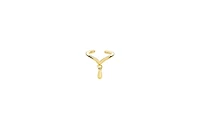 Drop cuff with drop in Gold Vermeil