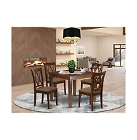 East West Furniture Dining Room Set Mahogany, OXCL5-mah-c