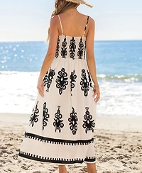 Cupshe Women's Here to Shine Ornate Maxi Beach Dress