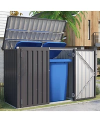 Aecojoy 46 Cu.Ft Outdoor Trash Can Storage Shed