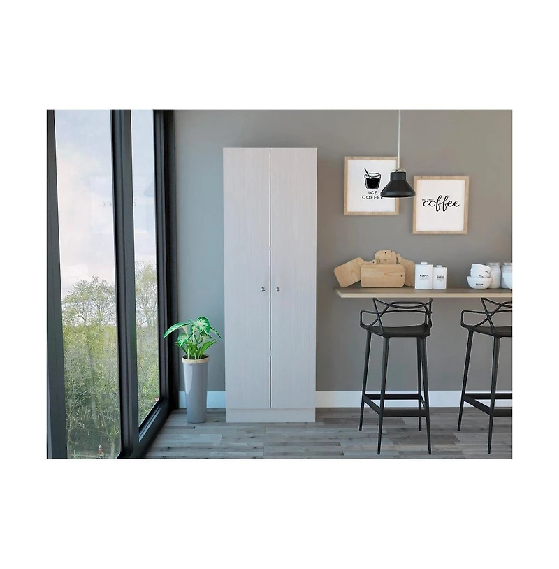 Tuhome Multistorage Pantry Pearl Mdf