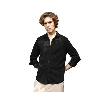 Campus Sutra Men's Solid Knit Shirt