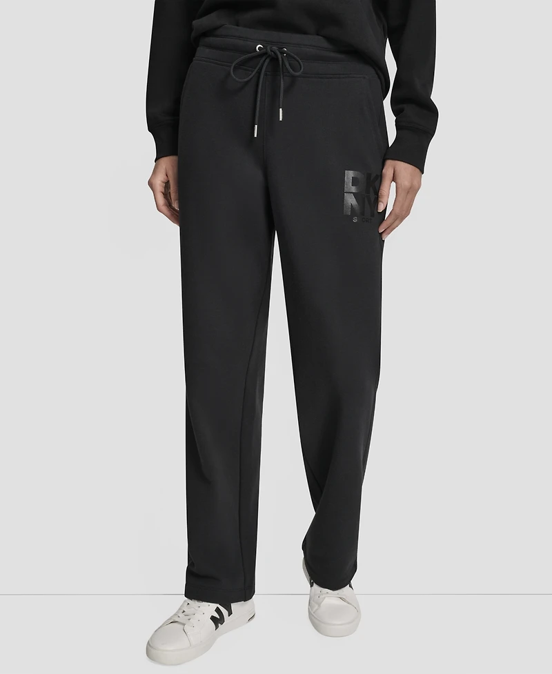 Dkny Women's Sport Stacked Transfer Logo Track Pants