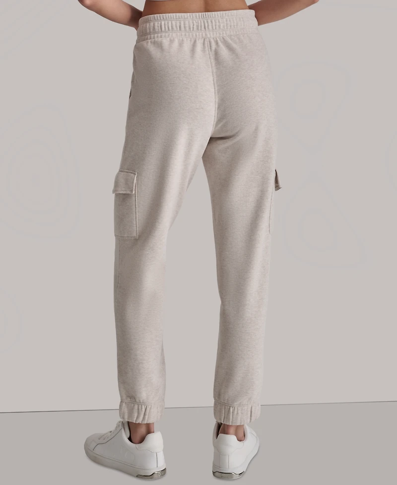 Dkny Sport Women's Studded-Logo Cargo Joggers