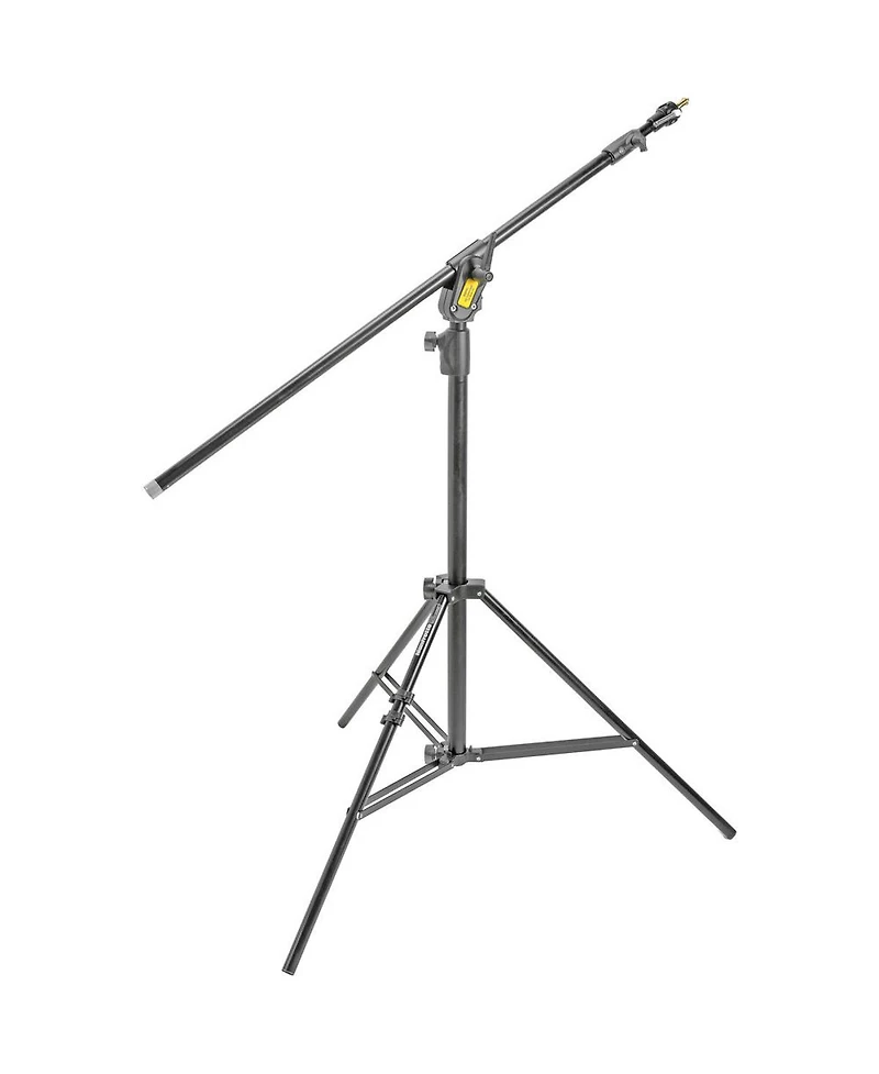 Manfrotto Boom Stand 420 (Black Anodized), 3-Section Stand Convertible to Double Extension Boom and Stand (#3398B)