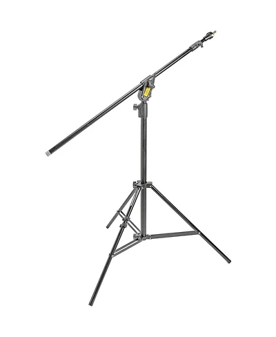 Manfrotto Boom Stand 420 (Black Anodized), 3-Section Stand Convertible to Double Extension Boom and Stand (#3398B)