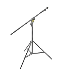 Manfrotto Boom Stand 420 (Black Anodized), 3-Section Stand Convertible to Double Extension Boom and Stand (#3398B)