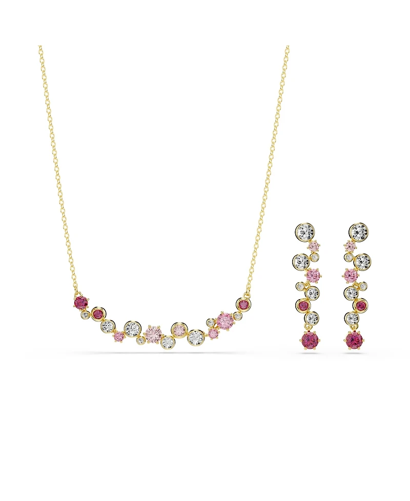 Swarovski Constella Gold Tone Plated Earrings and Necklace Set
