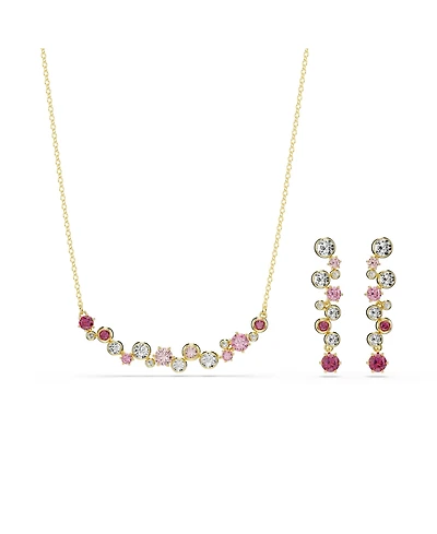 Swarovski Constella Gold Tone Plated Earrings and Necklace Set