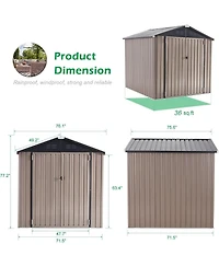 Aecojoy 6'x6' Outdoor Storage Shed