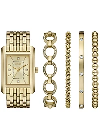 Folio Women's Quartz Three-Hand Gold Alloy Watch Set, 36mm