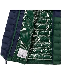 Columbia Big Boys Powder Lite Ii Quilted Colorblocked Full-Zip Hooded Jacket