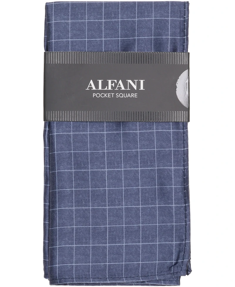 Alfani Men's Edward Plaid Pocket Square, Macy's Exclusive