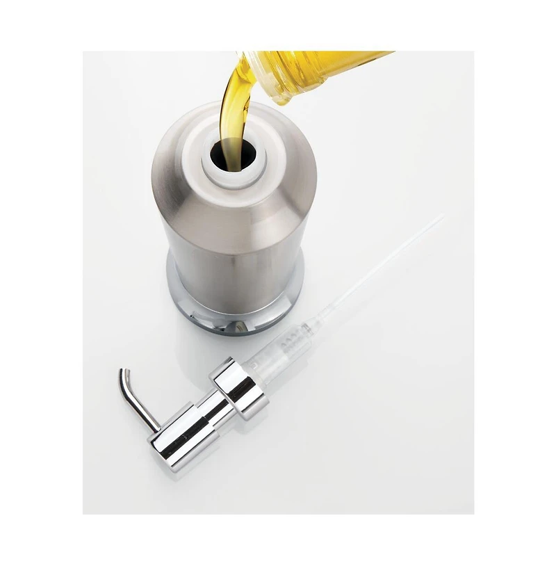 iDesign Brushed Stainless Steel Soap Dispenser - Split Finish