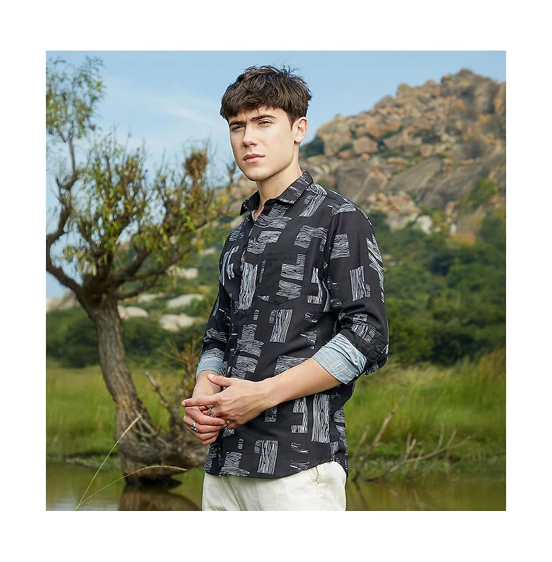 Campus Sutra Timber Lines Shirt