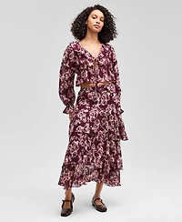 And Now This Women's Tiered Ruffle Midi Skirt, Macy's Exclusive