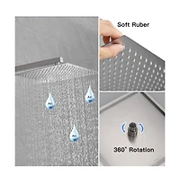 3-Spray Patterns With 2.5 Gpm 10 in. Showerhead Wall Mounted Dual Shower Heads Valve Matte Black