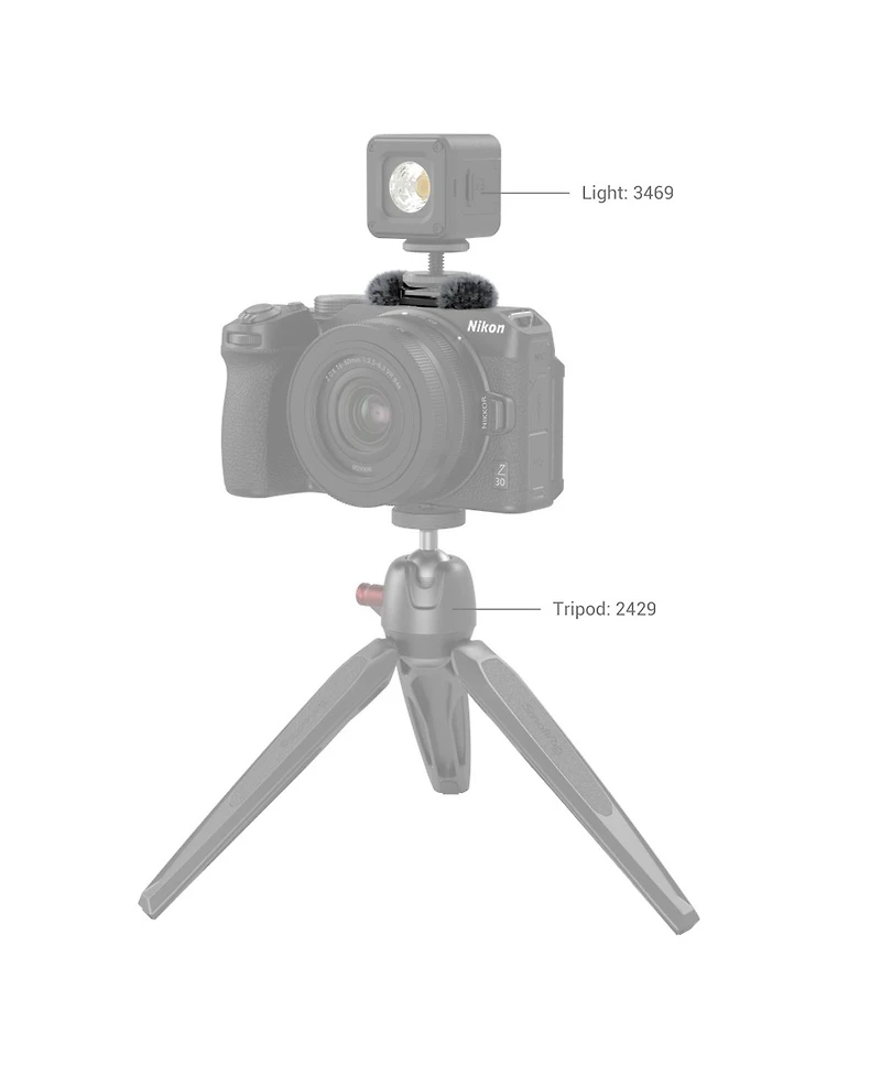 SmallRig Cold Shoe Adapter with Windshield for Nikon Z30
