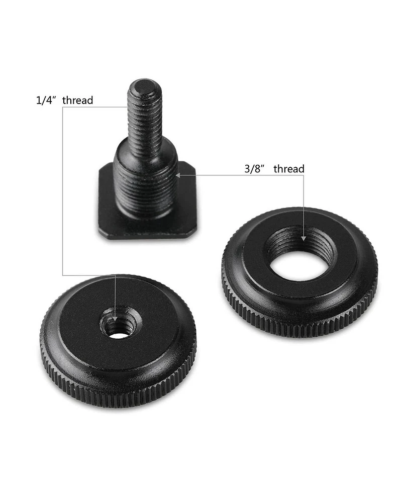 SmallRig Cold Shoe Adapter with 3/8" to 1/4" Thread, 2-Pack