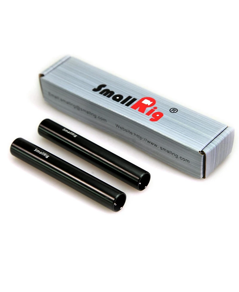 SmallRig 15mm Black Aluminum Alloy Rod Pair, M12 Thread, 4"