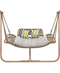 Flynama 570 lb Capacity Hammock Swing Chair with Stand for Indoor and Outdoor Use
