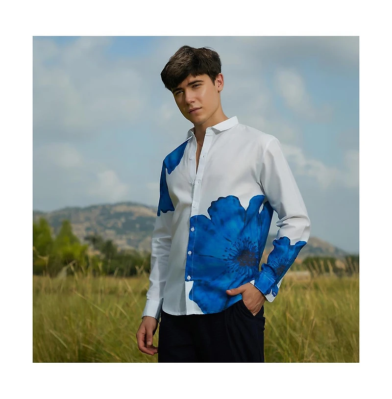 Campus Sutra Men's Primrose Flora Shirt