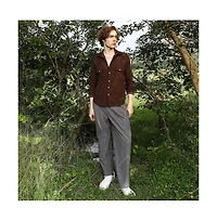 Campus Sutra Men's Chocolate Brown Tactile Utility Shirt