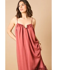 Oasis Babydoll Floaty Lace Detail Maxi Dress