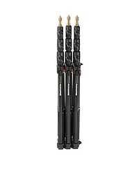 Manfrotto 1051BAC 83" Air Cushioned Aluminum Mini Compact Stand with 4-Sections & 3 Risers, Black