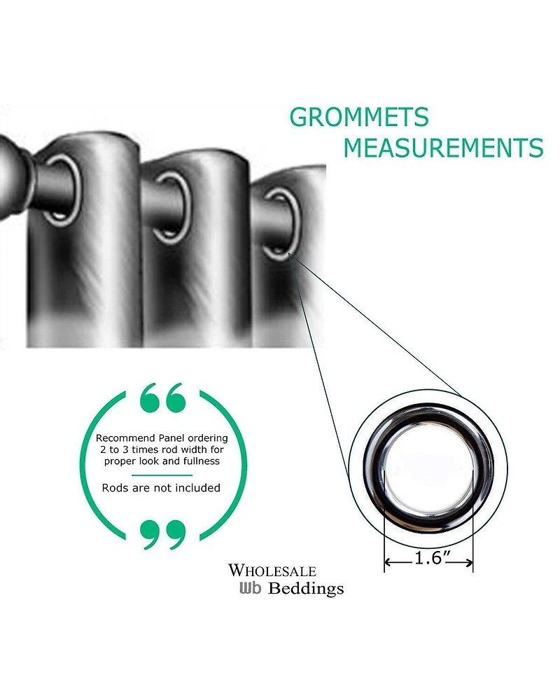 Meridian Room Darkening Thermal Insulated Curtain Pair (Set of 2 Panels