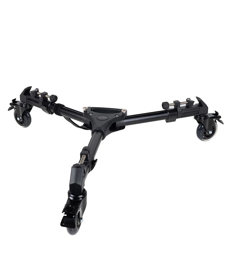 SmallRig Ad-01 3751B 3-Section Heavy-Duty Aluminum Tripod with Fluid Head, Bundle with Universal Tripod Dolly