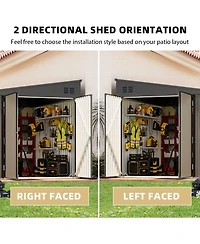 Aecojoy 8'x10' Lean to Shed Outdoor Storage
