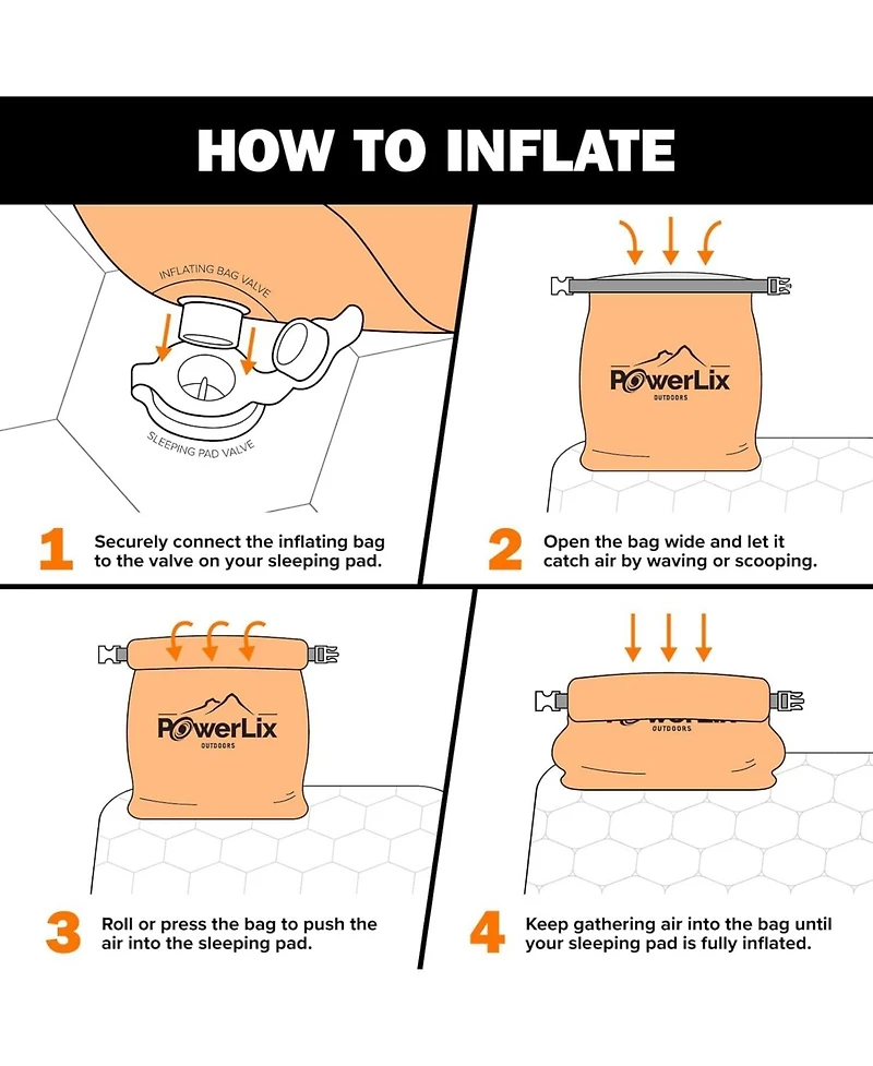 Powerlix Double Sleeping Pad Ultralight Camping Mattress Inflatable Air Mat