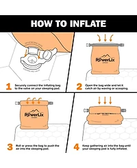 Powerlix Double Sleeping Pad Ultralight Camping Mattress Inflatable Air Mat
