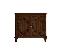 Casainc 33.6" Retro Wooden Storage Cabinet Symmetrical Geometric Display Cabinets