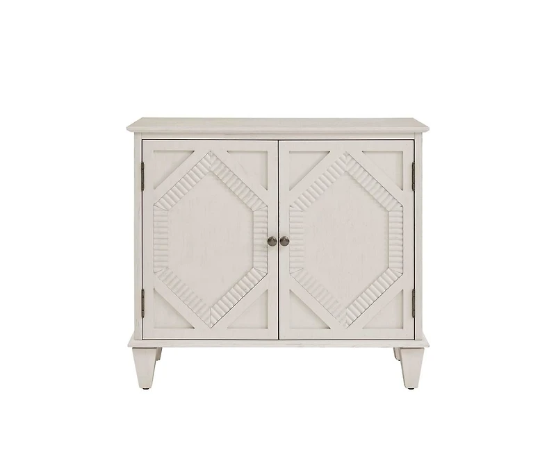 Casainc 33.6" Retro Wooden Storage Cabinet Symmetrical Geometric Display Cabinets