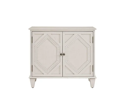 Casainc 33.6" Retro Wooden Storage Cabinet Symmetrical Geometric Display Cabinets
