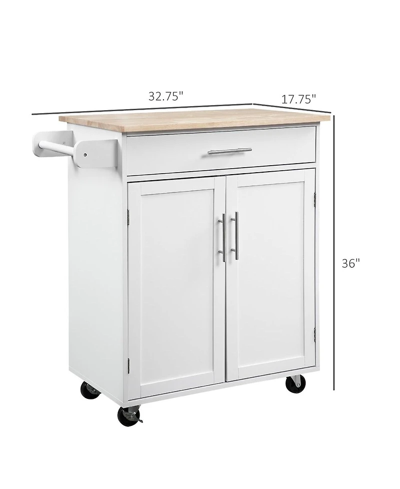 Halifax North America Black Kitchen Companion: Utility Cart with Wheels, Drawer & Cabinet