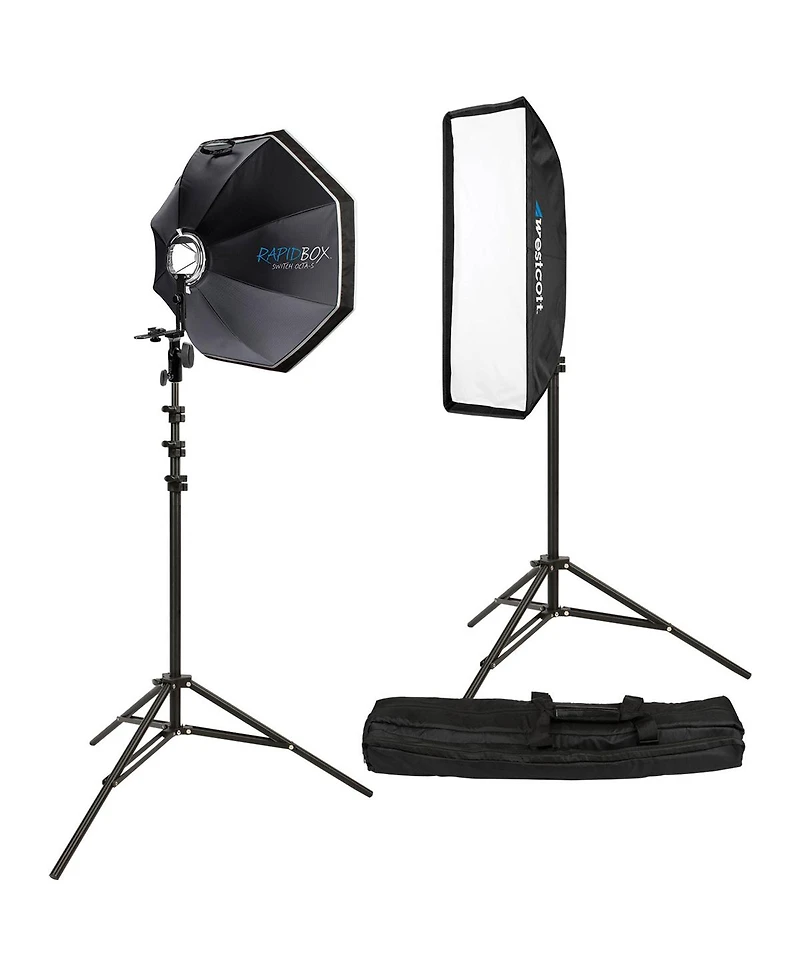 Westcott Rapid Box Switch 2-Light Speedlite Kit, Includes Rapid Box Switch Octa-s, Rapid Box Switch 1x2