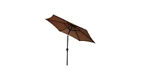 8.8 Ft Taupe Aluminum Patio Umbrella with Tilt Crank and 35LB Base