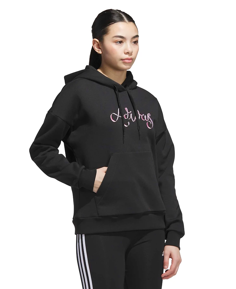 adidas Women's Ribbon Graphic Long Sleeve Hoodie