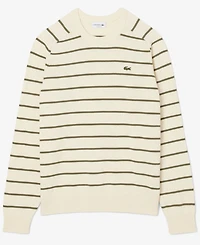Lacoste Men's Striped 3D Crewneck Sweater