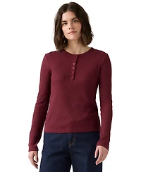 Levi's Women's Dana Henley Long Sleeve Top