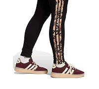 adidas Women's Leopard-Print Cotton-Blend High-Rise Leggings