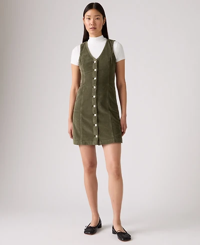 Levi's Women's Vianna Denim Button-Front Vest Dress