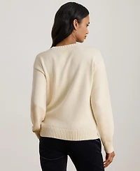 Lauren Ralph Women's Intarsia-Knit Golden Retriever Sweater