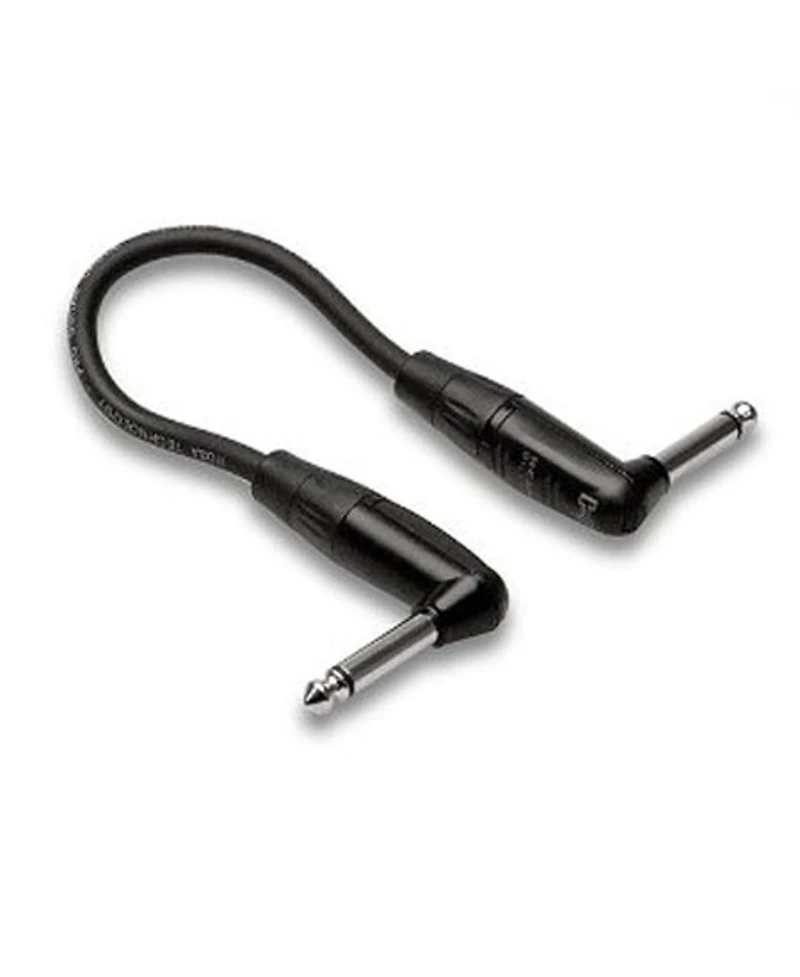 Hosa Technology Rean Right-Angle to Right-Angle Pro Guitar Patch Cable, 12"