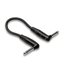 Hosa Technology Rean Right-Angle to Right-Angle Pro Guitar Patch Cable, 12"