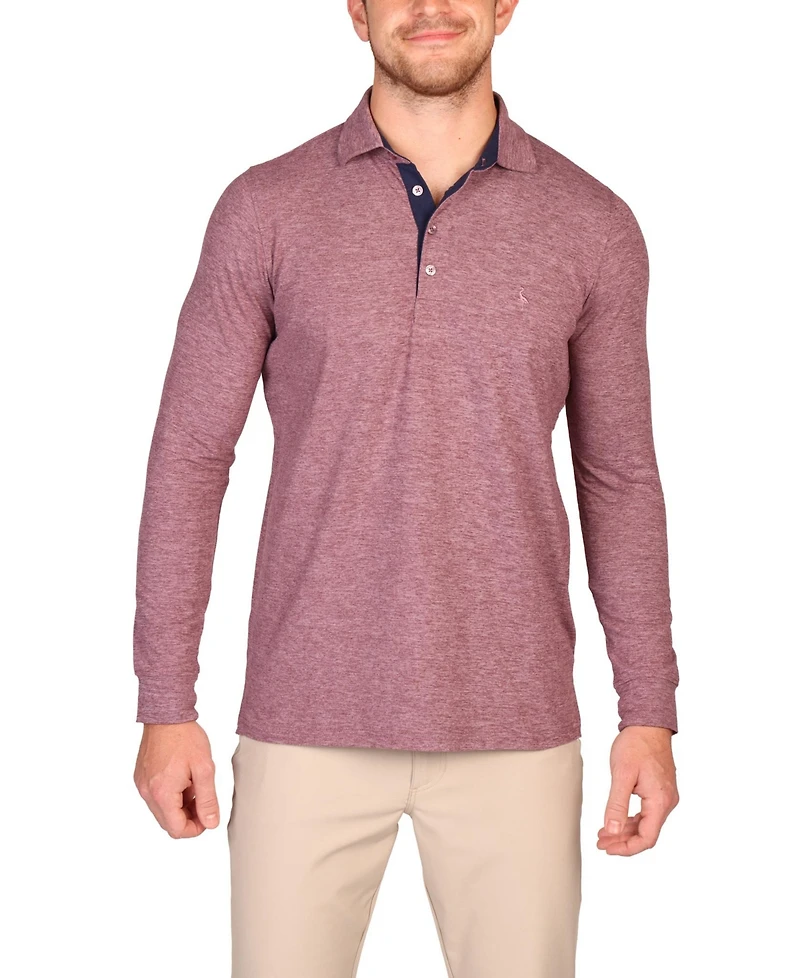 Tailorbyrd Men's Byrd Blend Long Sleeve Polo