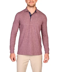 Tailorbyrd Men's Byrd Blend Long Sleeve Polo